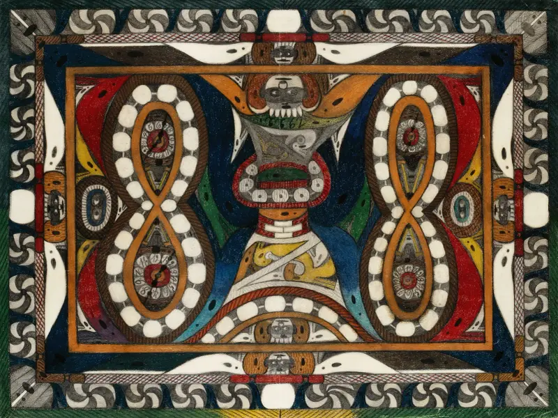 Wand=Uhr=Schlange av Adolf Wölfli
