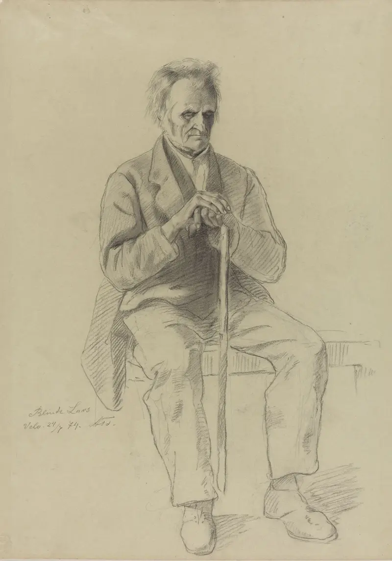 Blinde Lars av Adolph Tidemand