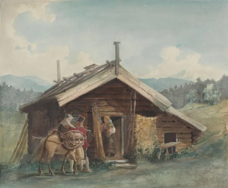 Bondefamilj, Bolkesjø av Adolph Tidemand