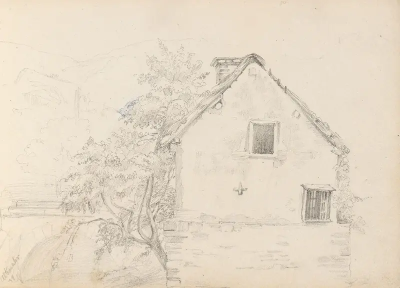 Bondehus, Altenahr av Adolph Tidemand