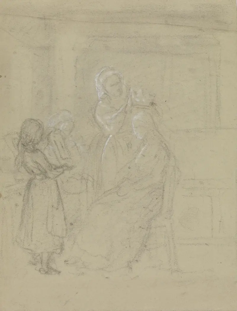 Schmückung der Braut von Adolph Tidemand