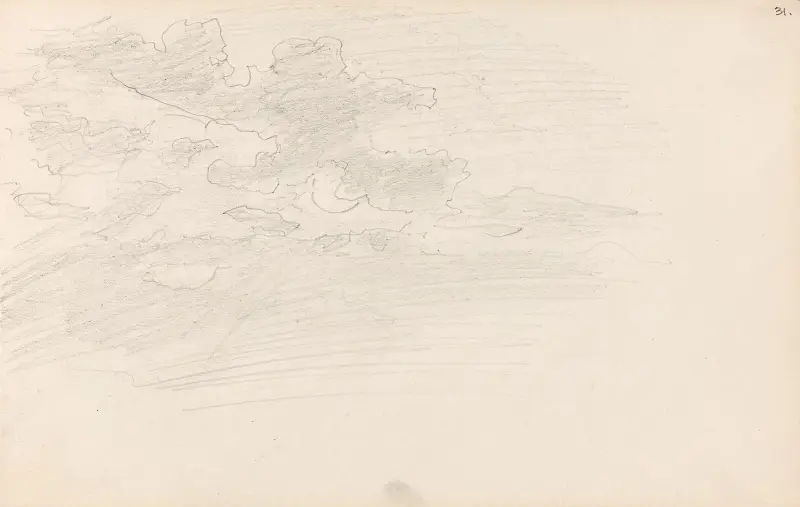 Cloud study av Adolph Tidemand