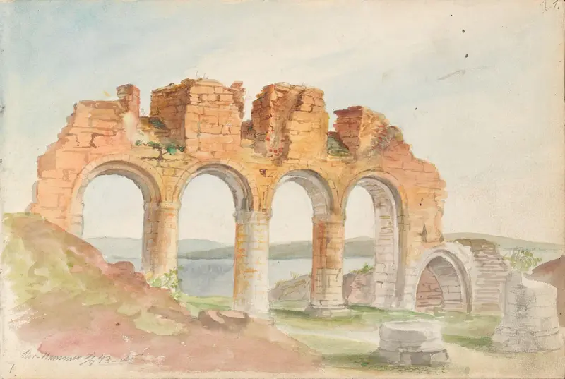 Domkirkeruinen, Hamar av Adolph Tidemand