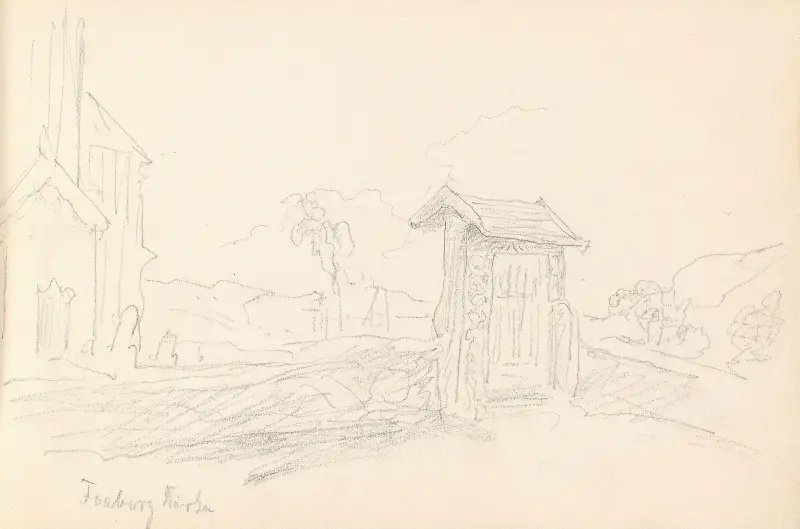 Fåberg kirke av Adolph Tidemand