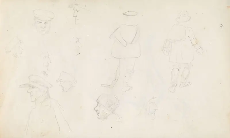 Figurstudier av Adolph Tidemand