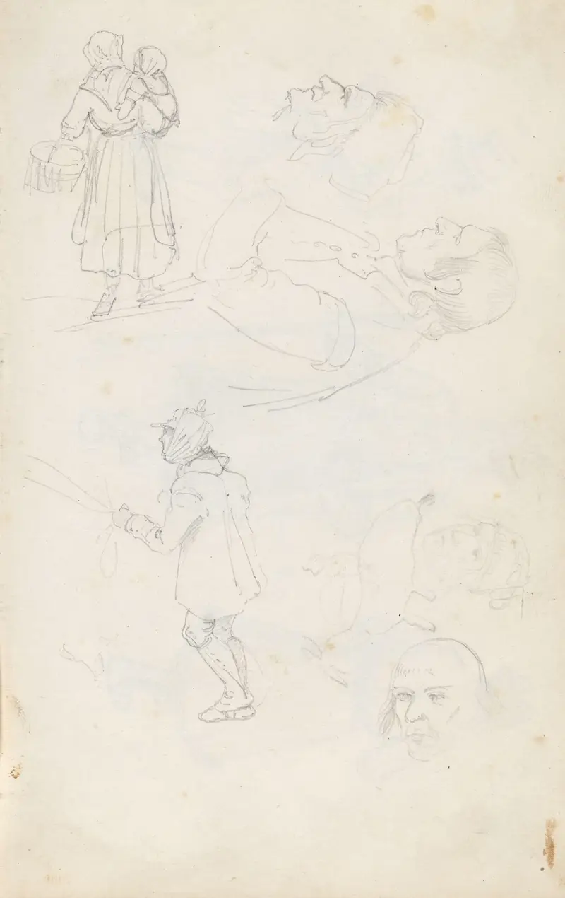 Figure studies av Adolph Tidemand