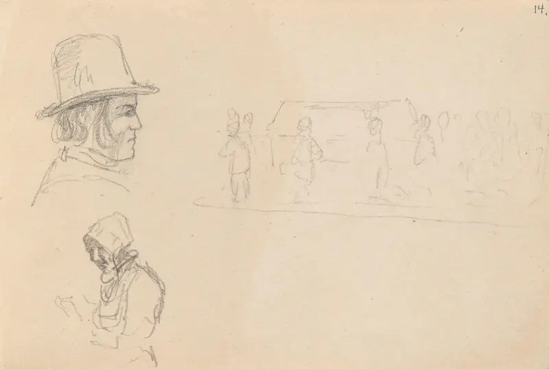 Figurstudier av Adolph Tidemand