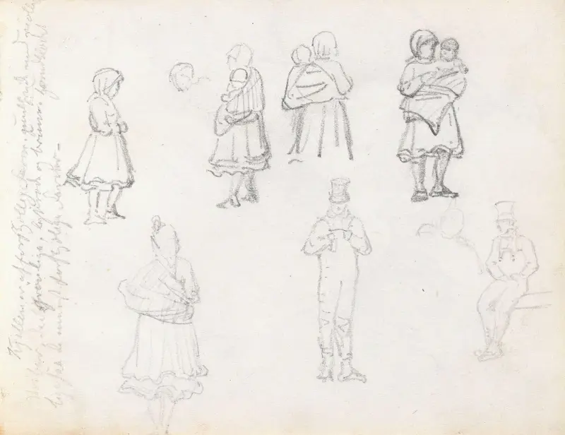 Figurstudier av Adolph Tidemand