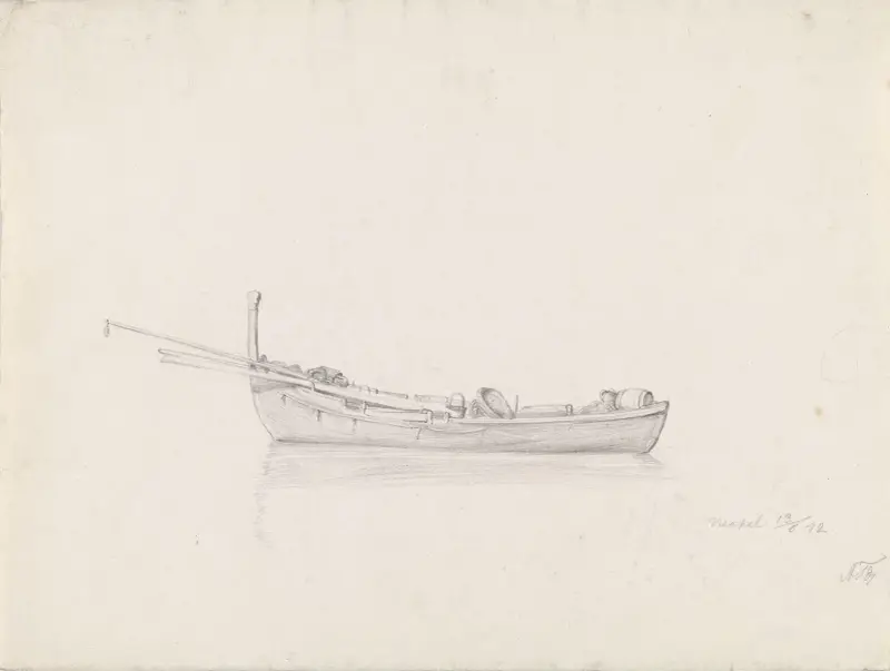 Fiskebåt, Napoli av Adolph Tidemand