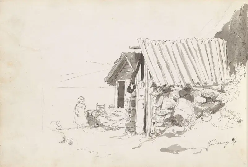 Från Gudvangen av Adolph Tidemand