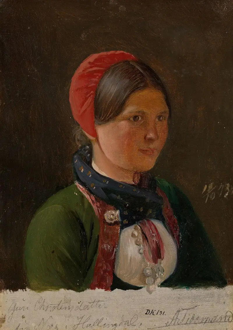 Flicka från Hallingdal av Adolph Tidemand