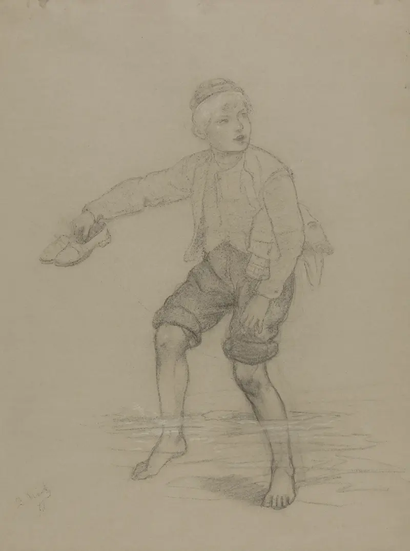Gutt som vasser av Adolph Tidemand
