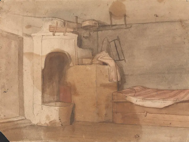 Interieur von Adolph Tidemand