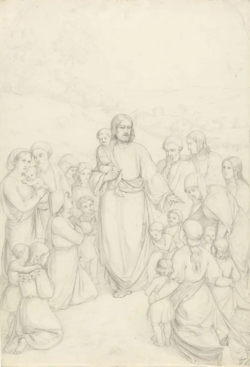 Jesus välsignar barnen av Adolph Tidemand