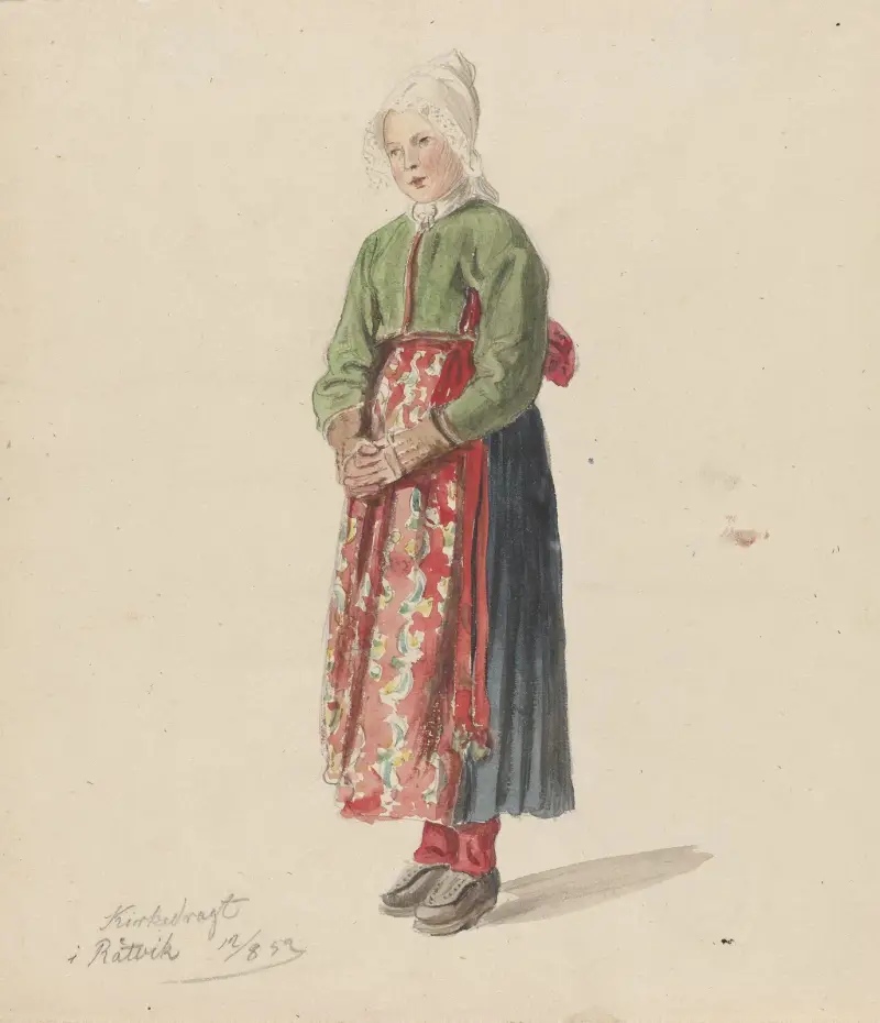 Kyrkedräkt, Rättvik av Adolph Tidemand