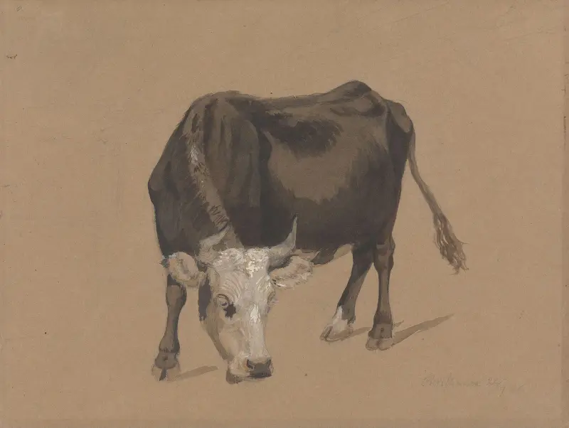 Krowa na pastwisku, Adolph Tidemand