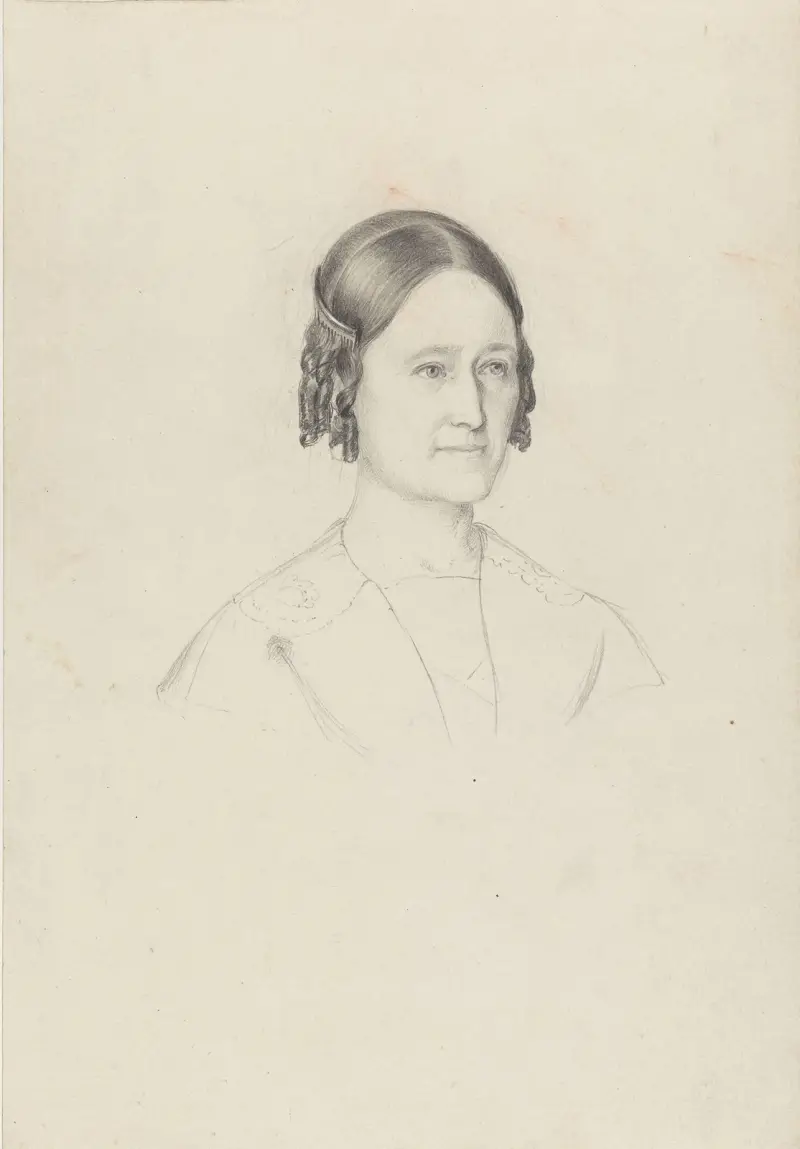 Konstnärens hustru, Johanne Tidemand av Adolph Tidemand