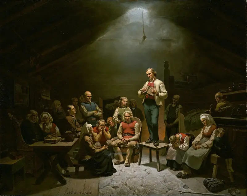 Low Church Devotion av Adolph Tidemand