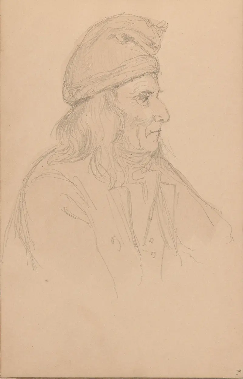 Porträtt av man av Adolph Tidemand
