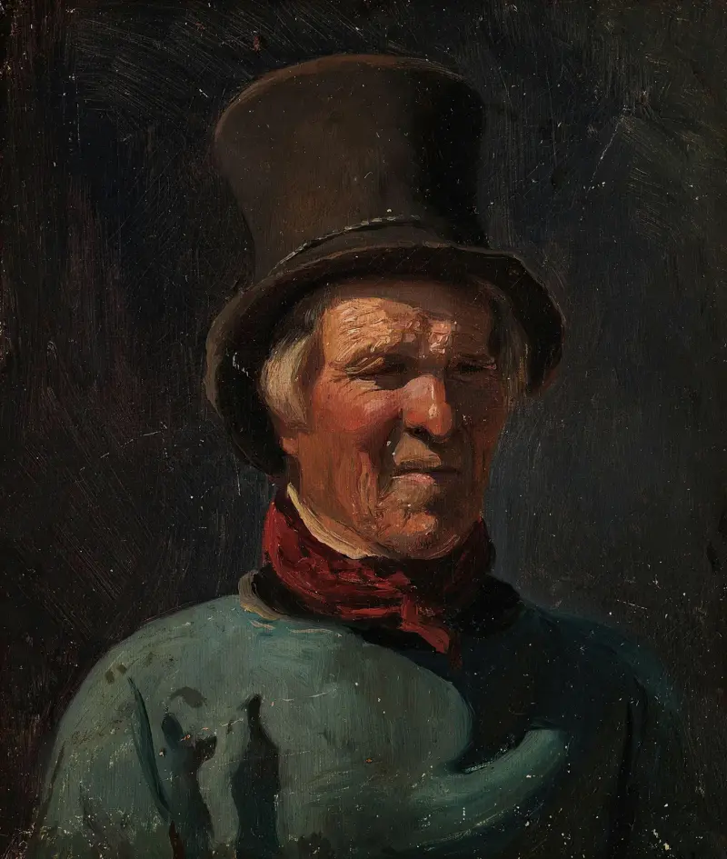 Man med hatt av Adolph Tidemand