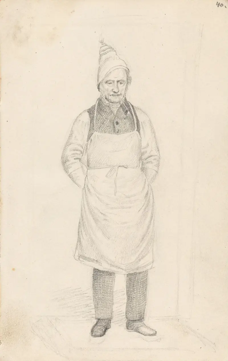 Mann med forkle av Adolph Tidemand