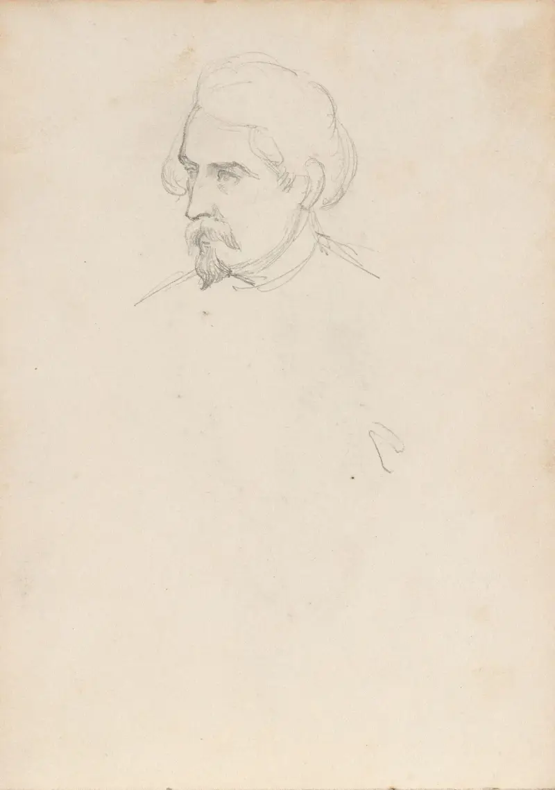Manshuvud av Adolph Tidemand