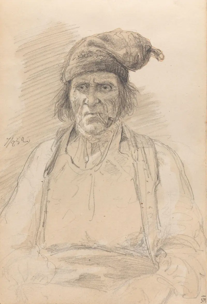 Porträtt av man av Adolph Tidemand