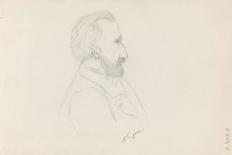 Mansporträtt av Adolph Tidemand