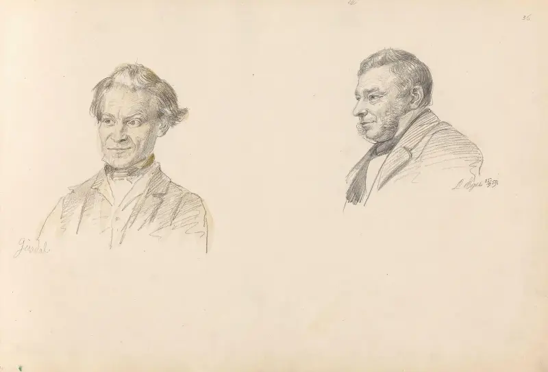 Porträtt av man, Gausdal; Lorentz Eger av Adolph Tidemand