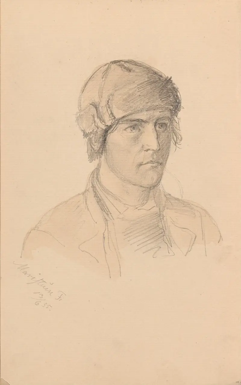 Mannsportrett, Maristuen av Adolph Tidemand