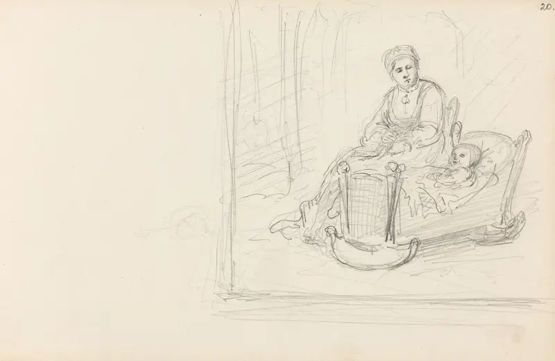 Mor med barn av Adolph Tidemand