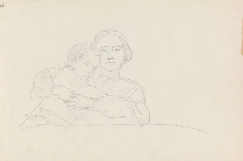 Mutter und Kind von Adolph Tidemand