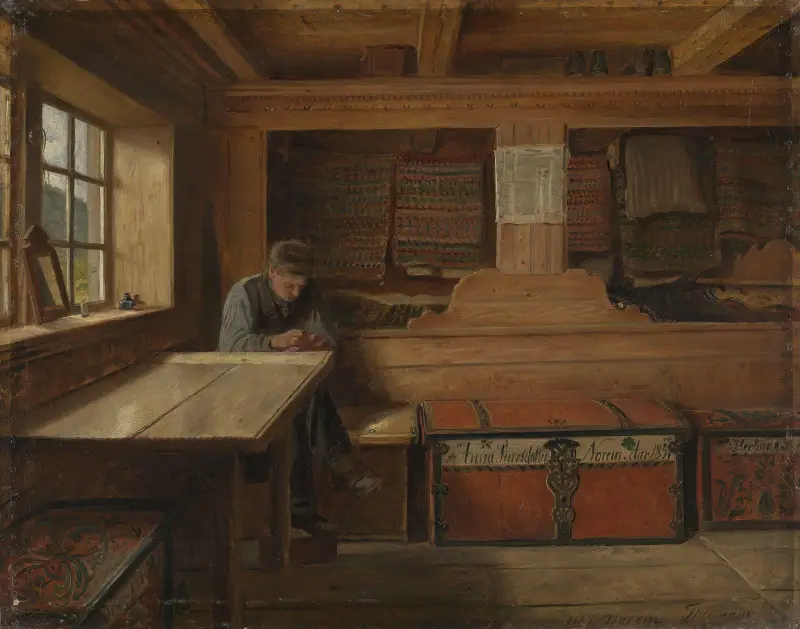 Old Storeroom in Vikøy av Adolph Tidemand