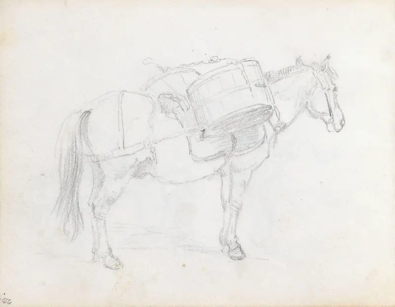 Packpferd von Adolph Tidemand