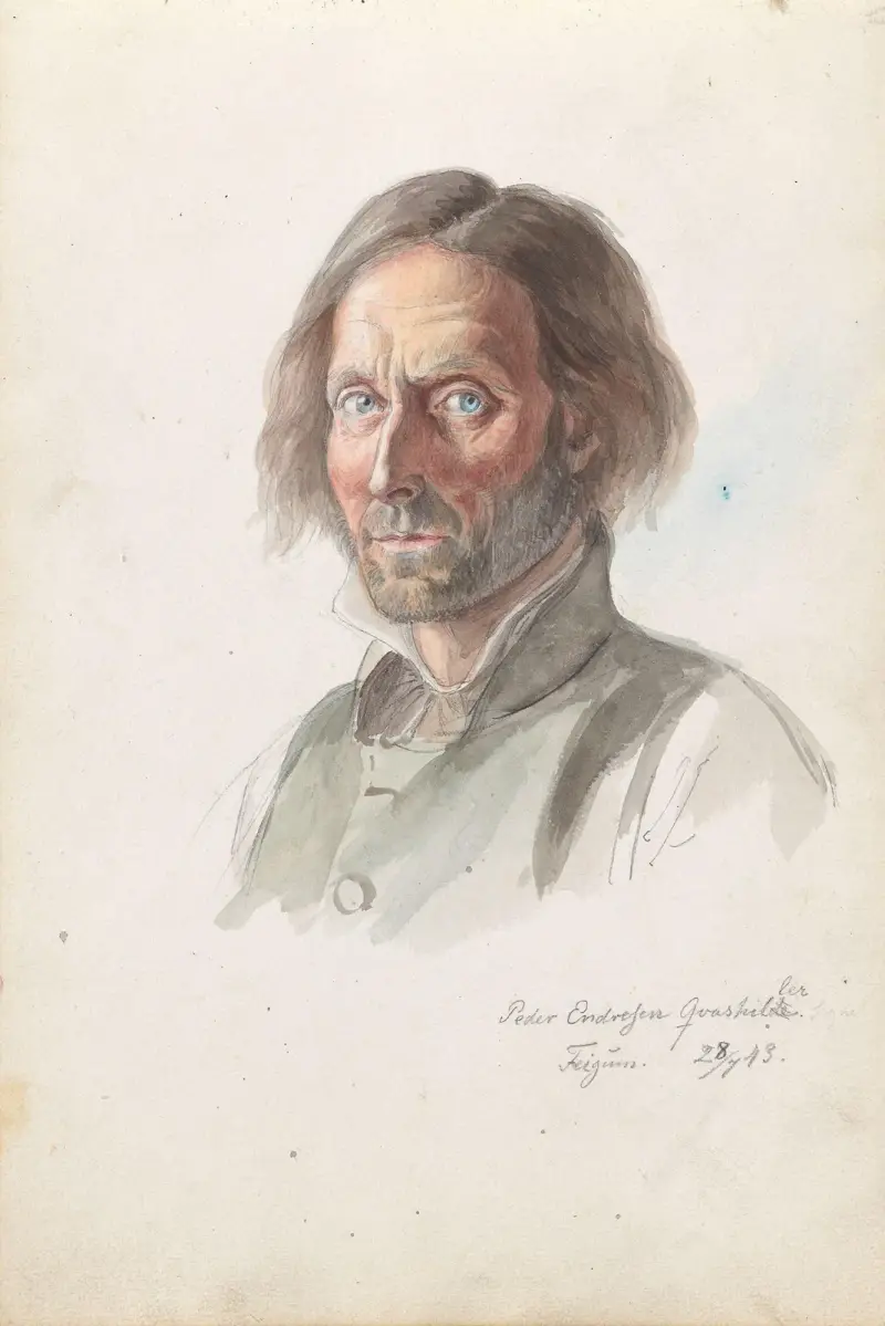 Peder Endresen Kvashiller av Adolph Tidemand