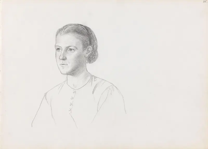 Porträtt av en kvinna av Adolph Tidemand