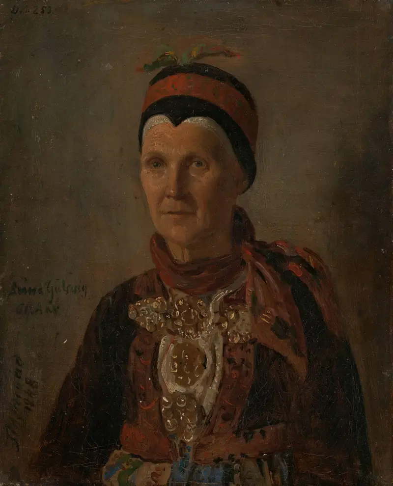 Porträtt av Anna Gulsvig av Adolph Tidemand
