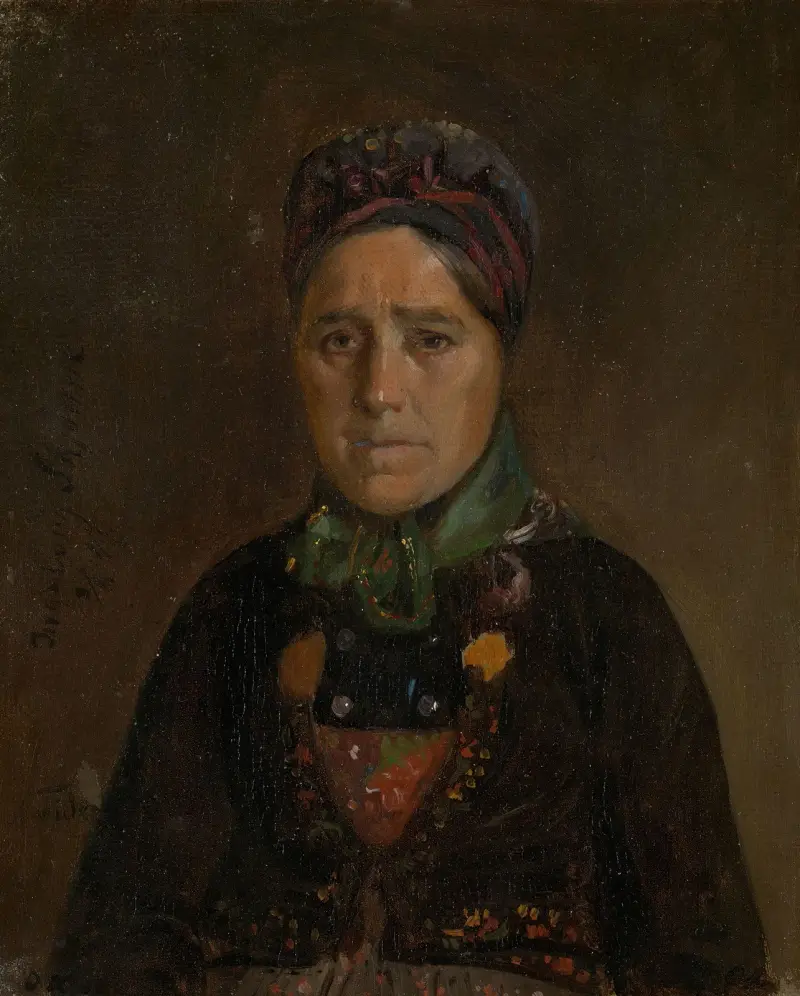 Porträtt av Ingeborg Skjønne från Numedal av Adolph Tidemand