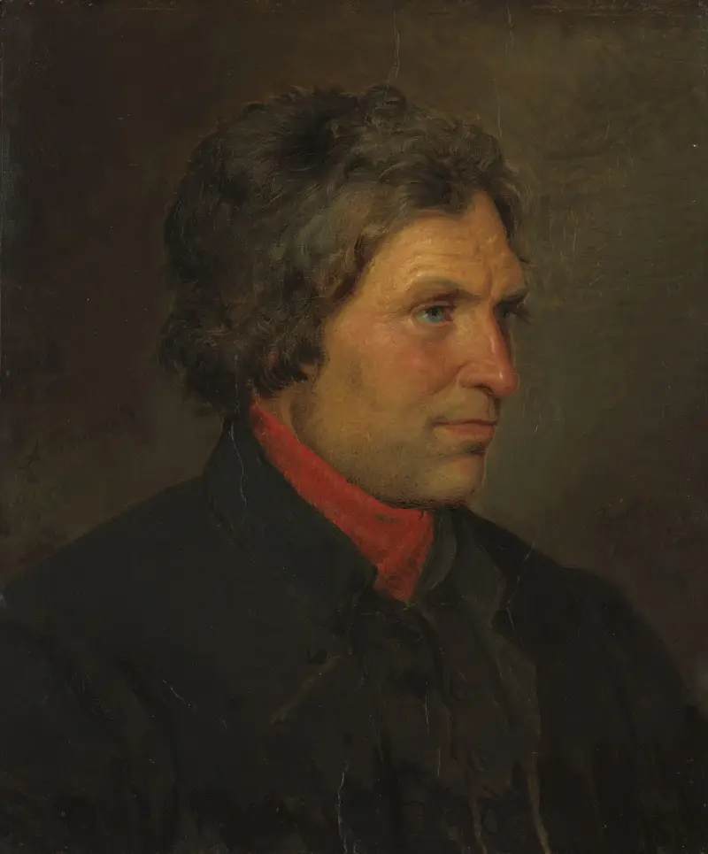 Porträtt av bonden Torstein Ringheim från Voss av Adolph Tidemand