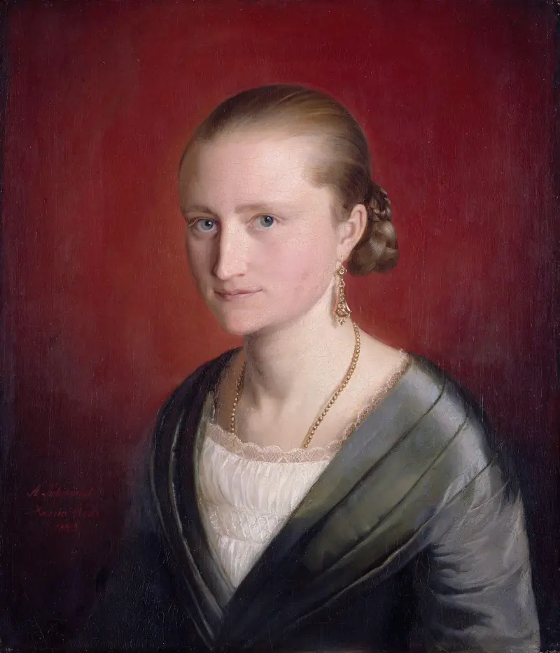 Porträtt av Claudine Jaeger av Adolph Tidemand