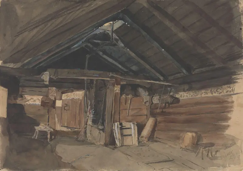 Røkstue, Kvam prestegård, Vikøy av Adolph Tidemand