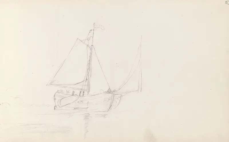 Segelboot von Adolph Tidemand