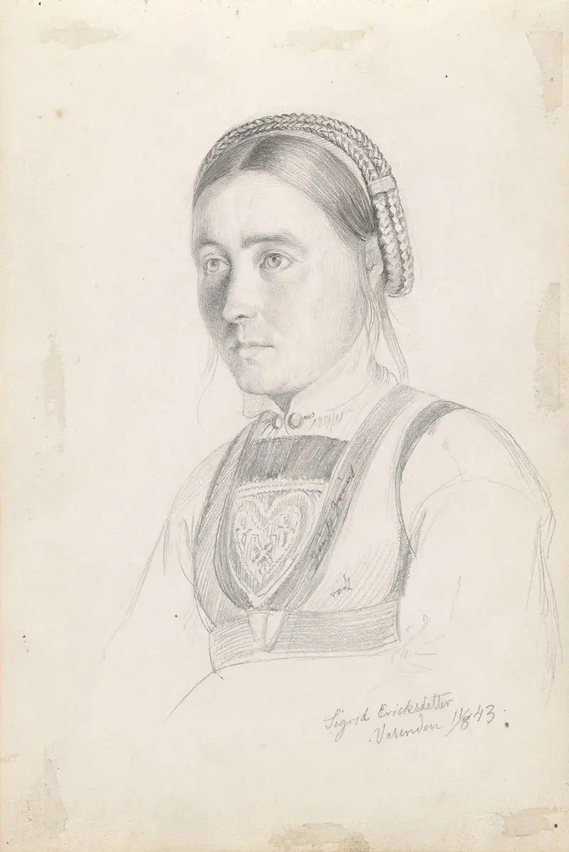 Sigrid Eriksdatter Vassenden av Adolph Tidemand