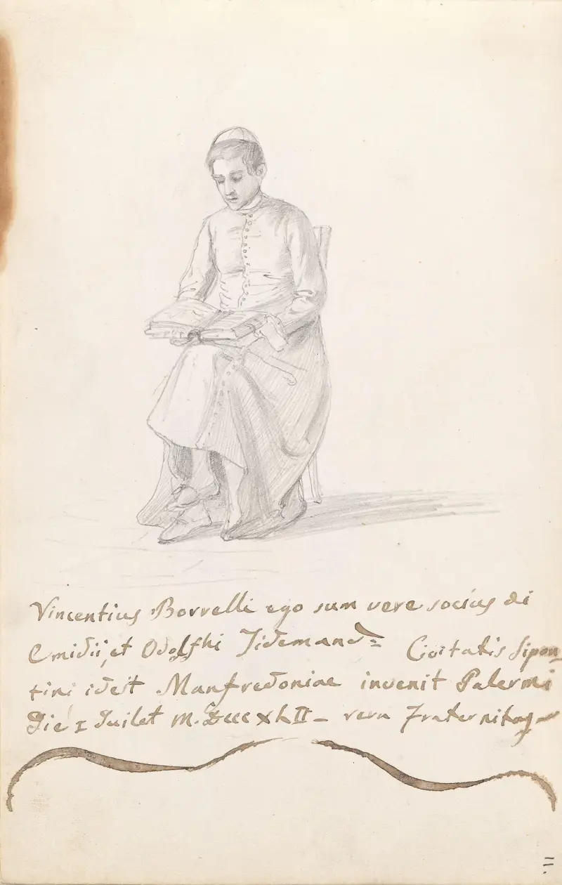 Sittande präst av Adolph Tidemand