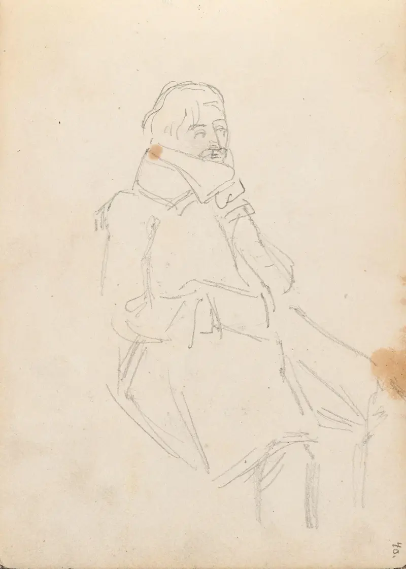 Sitting man av Adolph Tidemand