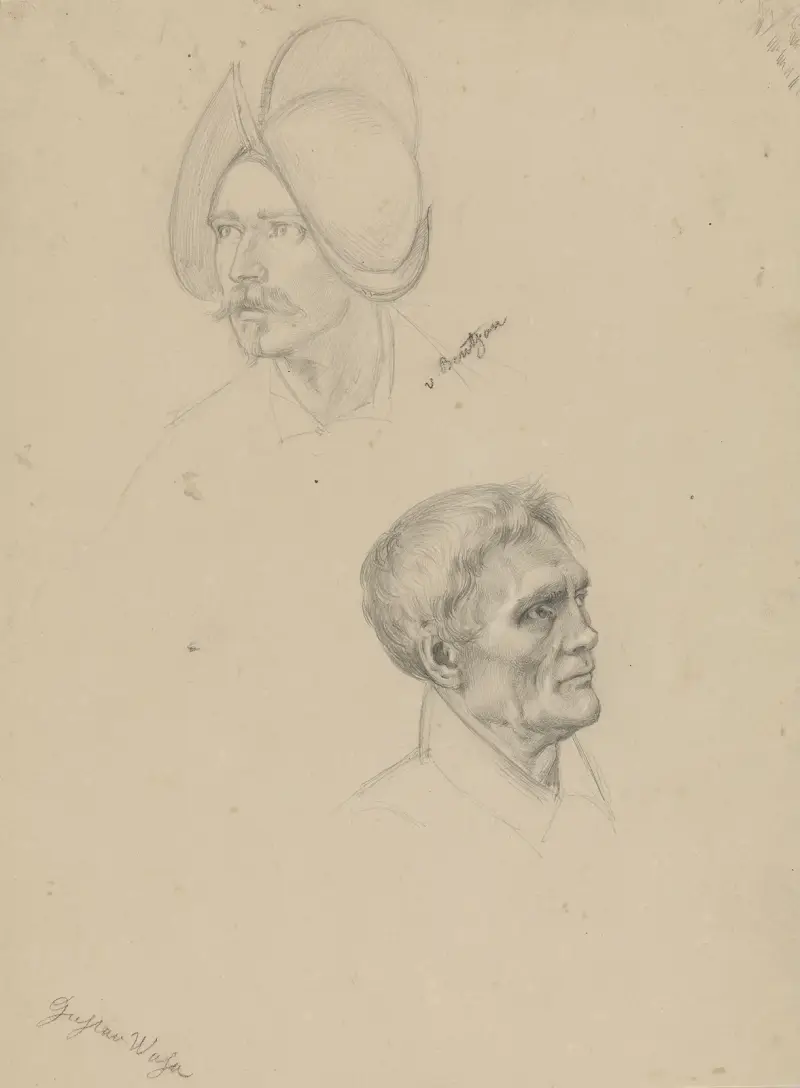 Soldier and farmer av Adolph Tidemand