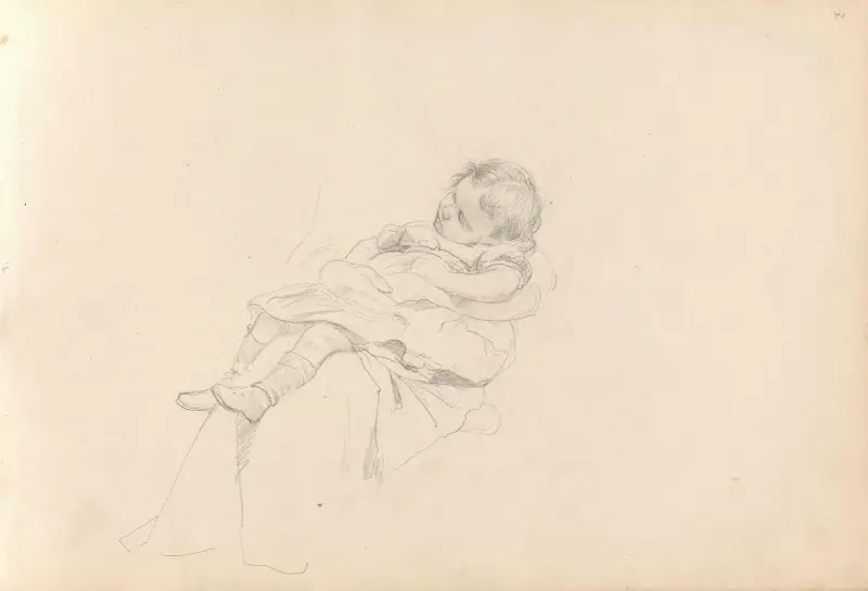Sovende barn av Adolph Tidemand