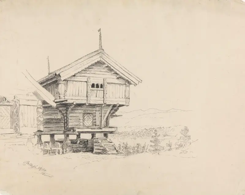 Stabbur, Bolkesjø av Adolph Tidemand