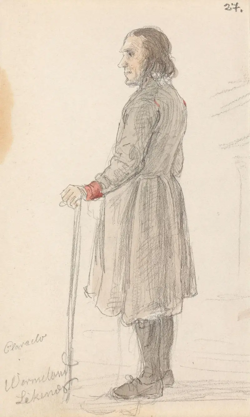 Stående mannsfigur, Likenäs av Adolph Tidemand