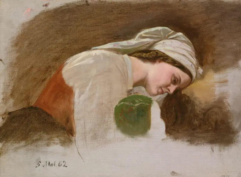 Studie till Efter striden av Adolph Tidemand